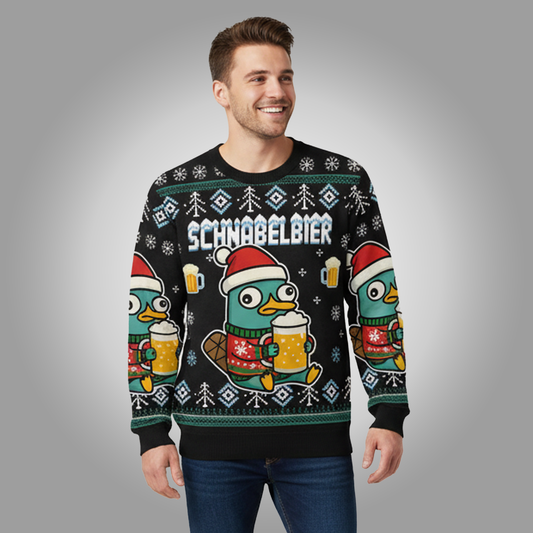 2025 Schnabel Bier Christmas Ugly Sweater Clothingus Diamond