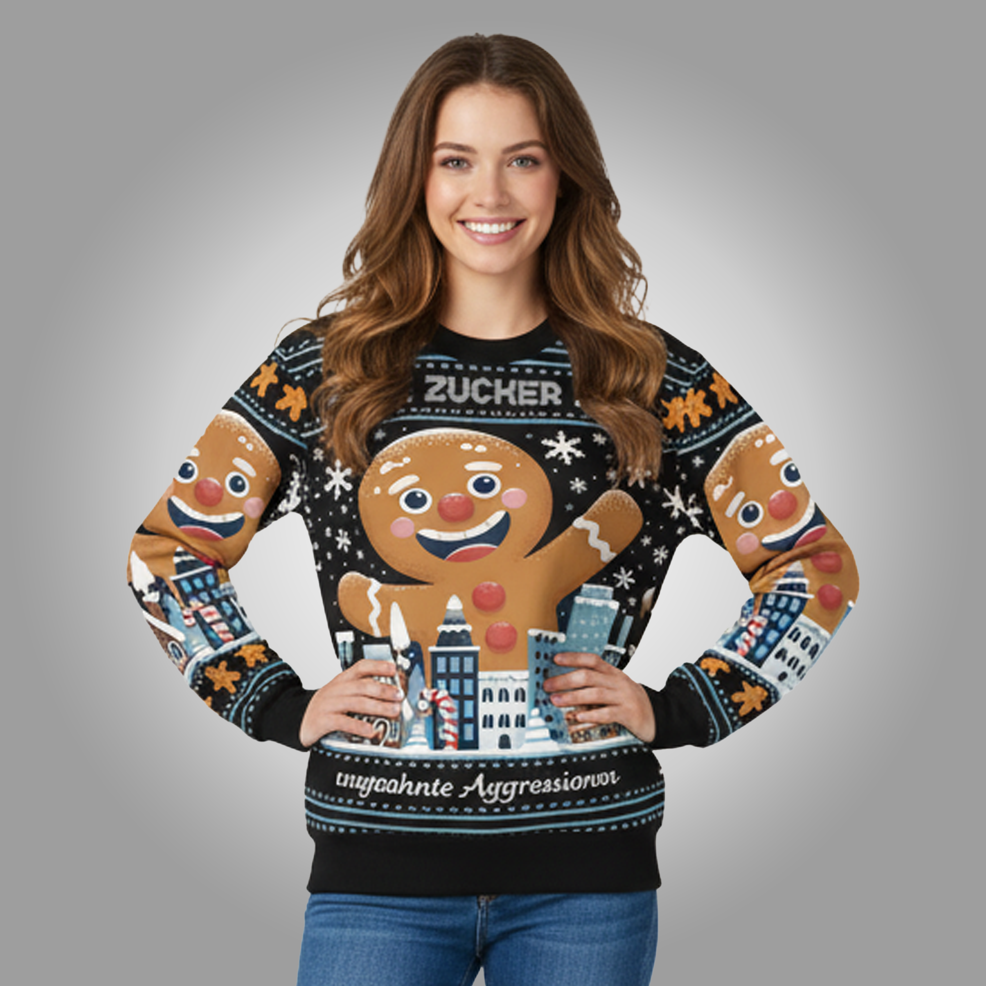 2025 Zimt Zucker Und Aggressionen Christmas Ugly Sweater Clothingus Diamond