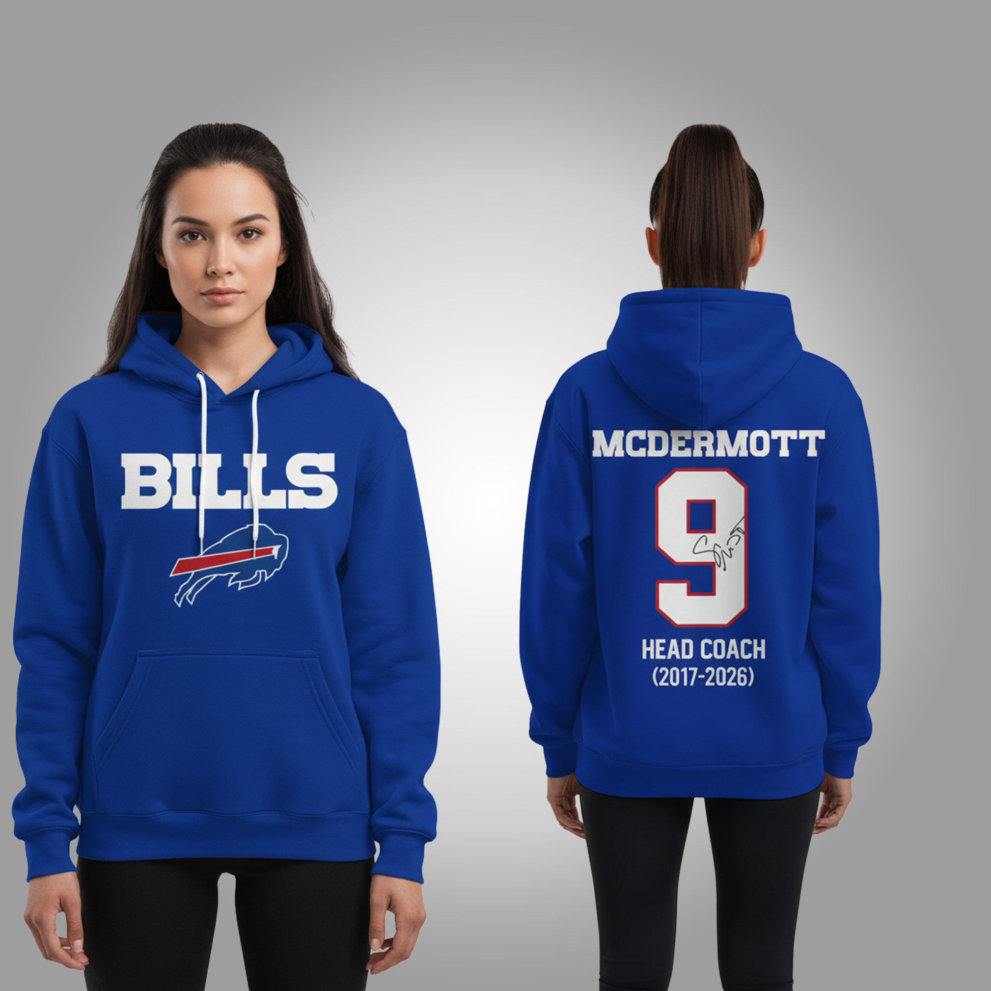 2026 Buffalo Bills Thank You Coach Sean McDermott For 9 Seasons Hoodie Clothingus Diamond