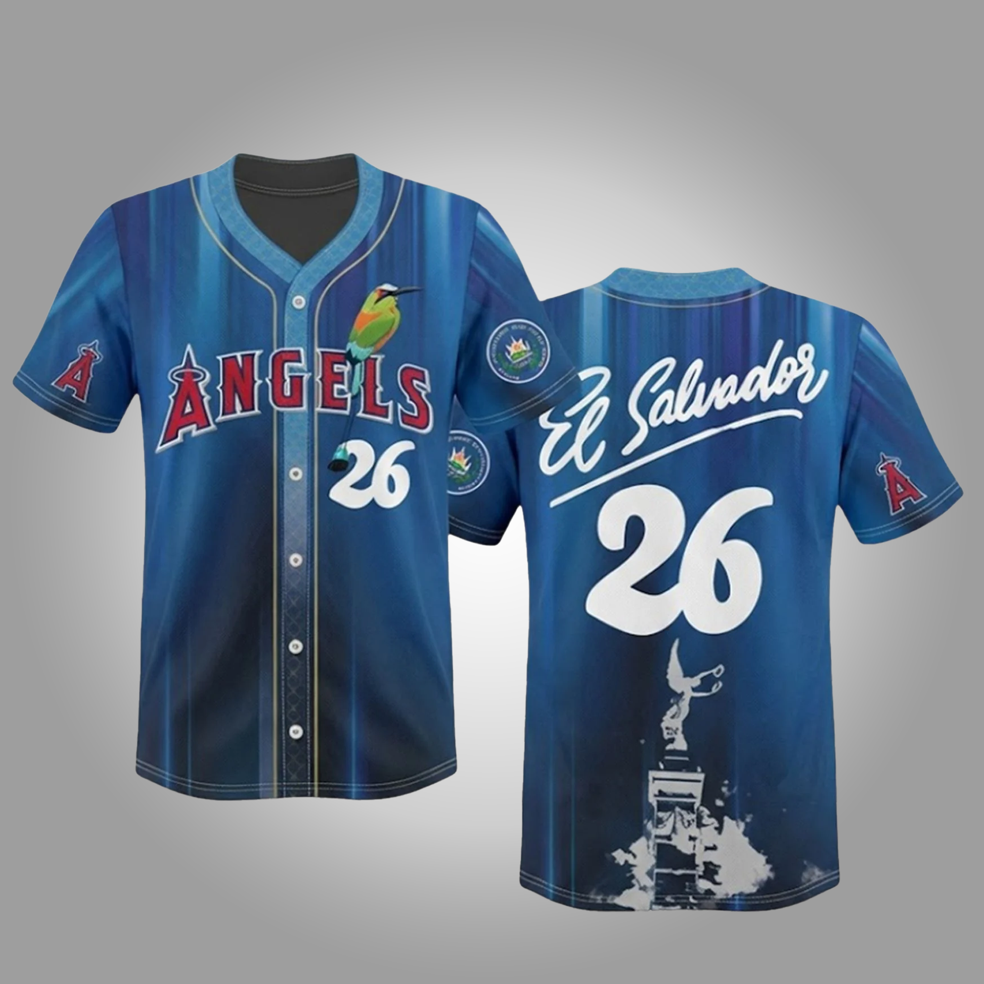 2026 Giveaway Los Angeles Angels Salvadoran Heritage Day Jersey Clothingus Diamond