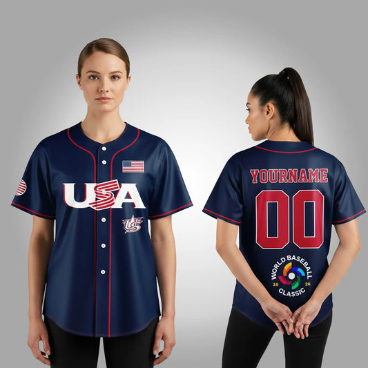 2026 World Baseball Classic USA Team Custom Jersey Clothingus Diamond