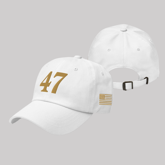 47 Charlie Kirk Trump Patriot Gold Hat