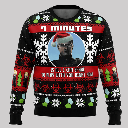 7 Minutes Albert Wesker Resident Evil Ugly Christmas 2025 Sweater