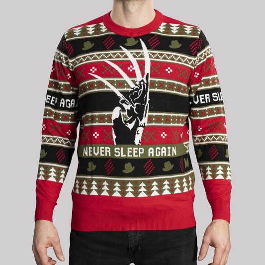 A Nightmare On Elm Street Freddy Krueger Never Sleep Again Ugly Christmas 2025 Sweater