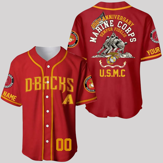 Arizona Diamondbacks 250th Anniversary Marine Corps U.S.M.C Jersey 2025