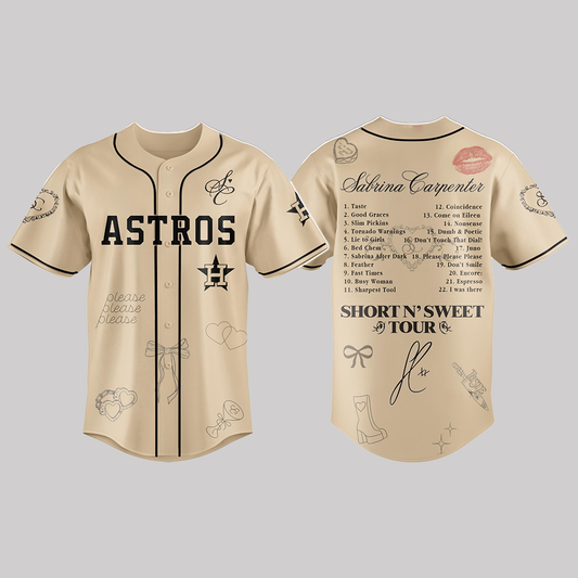 Astros x Sabrina Carpenter Short n’ Sweet Tour Jersey 2025
