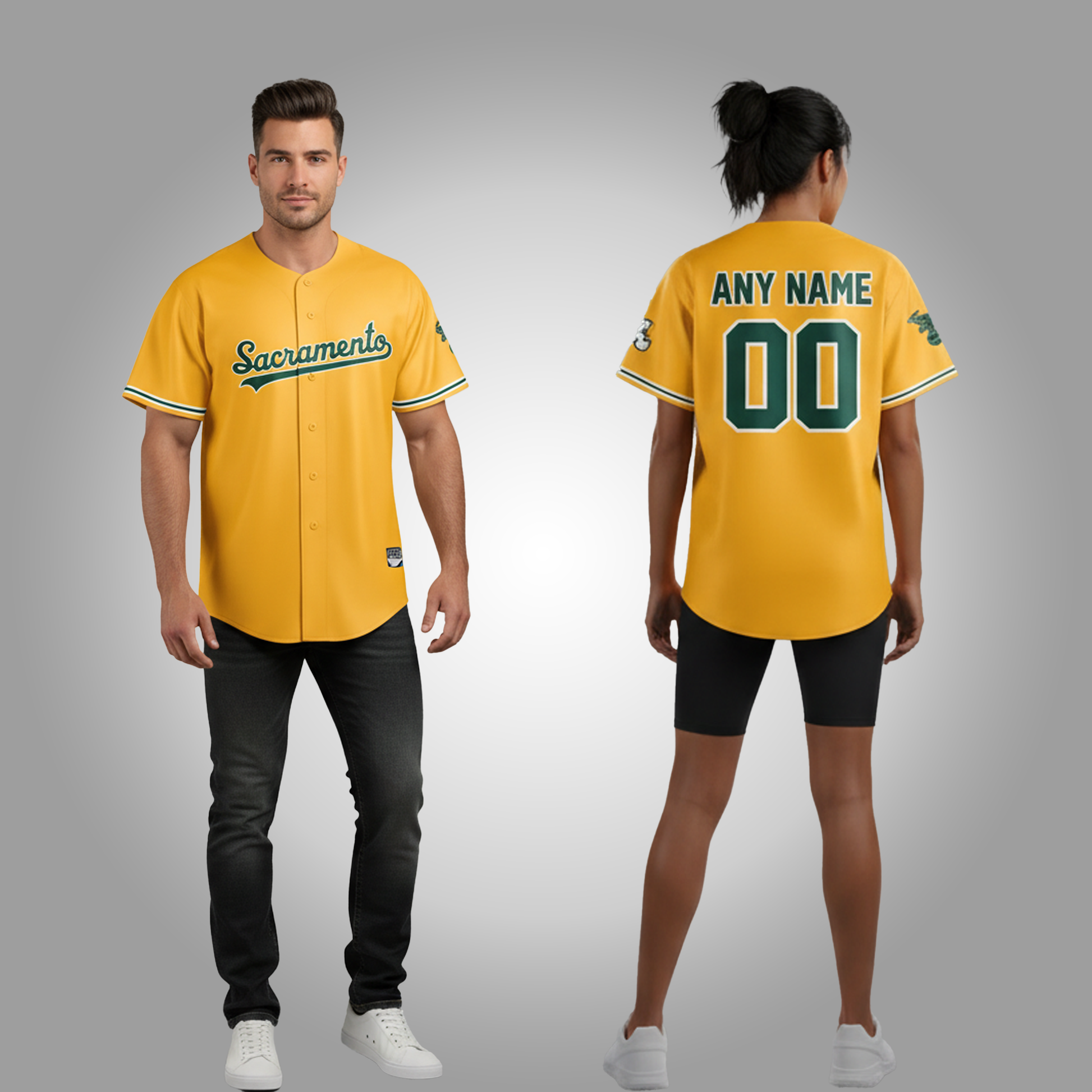 Athletics Sacramento Gold Baseball Jersey Clothingus Diamond