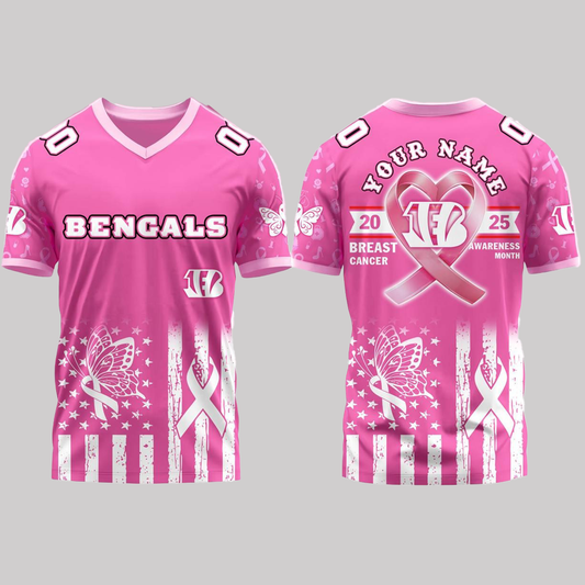 Bengals Breast Cancer Awareness Month Giveaway Jersey 2025
