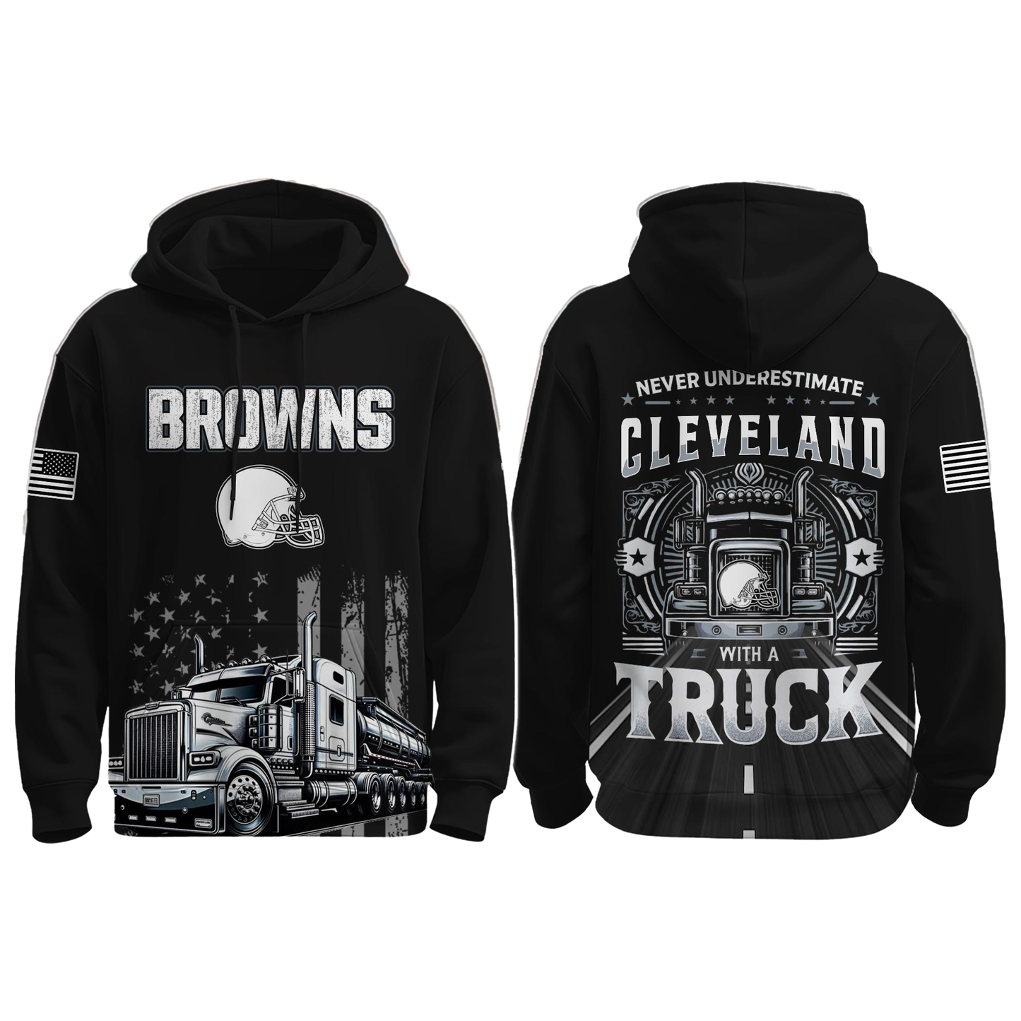 Browns Truck Driver Appreciation Night Game 2025 Hoodie - Clothingus Diamond