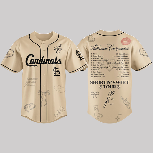 Cardinals x Sabrina Carpenter Short n’ Sweet Tour Jersey 2025