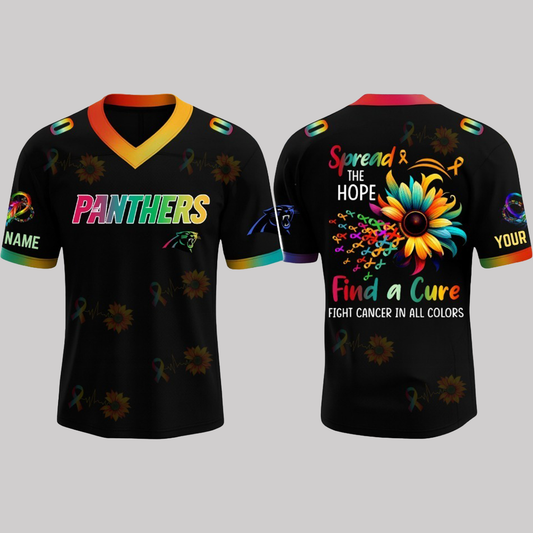 Carolina Panthers x Halloween V neck Short Sleeve 2025 Jersey