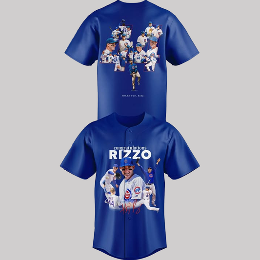 2025 Congratulations Rizzo Chicago Cubs Jersey