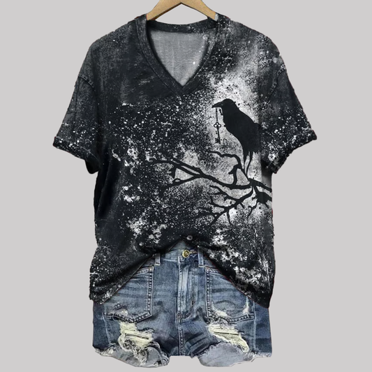 Crow Shape Hallowen shirt 2025