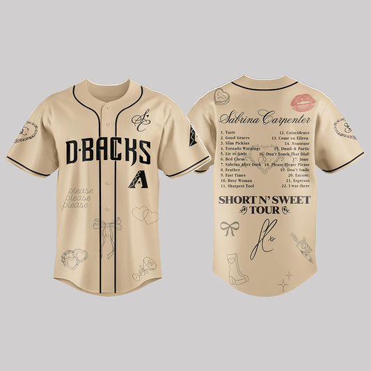 D-Backs x Sabrina Carpenter Short n’ Sweet Tour Jersey 2025