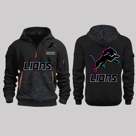 Detroit Lions 2025 Crucial Catch Zip Hoodie