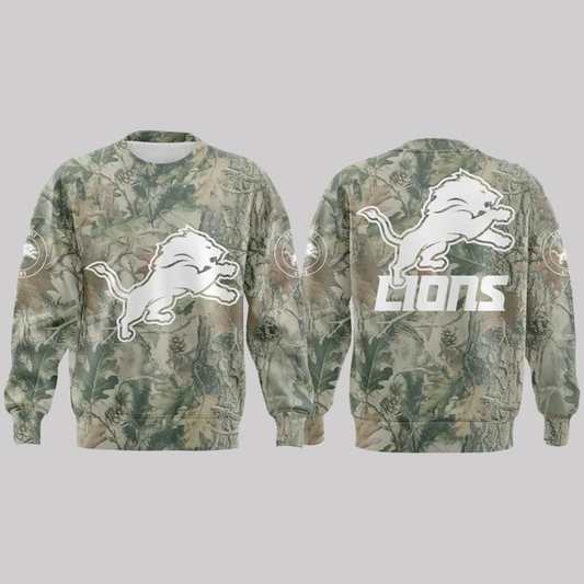 Detroit Lions Hunting New 2025-26 Sweater Shirt