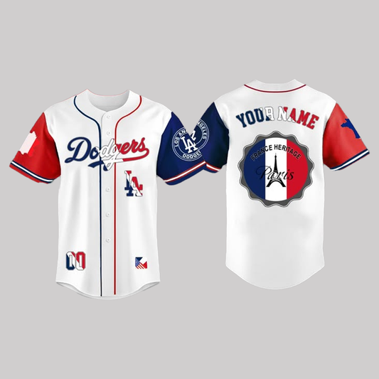 Dodgers France American Heritage Month Giveaway Jersey 2025