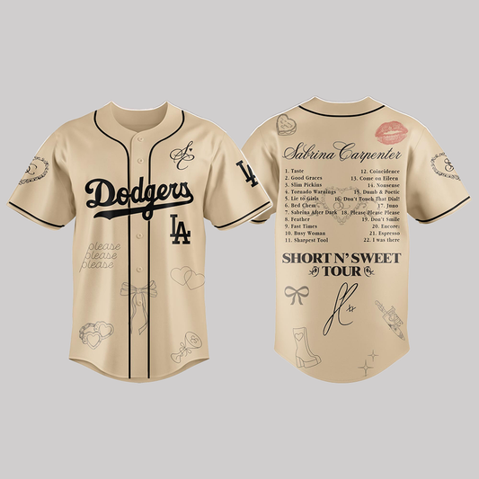 Dodgers x Sabrina Carpenter Short n’ Sweet Tour Jersey 2025