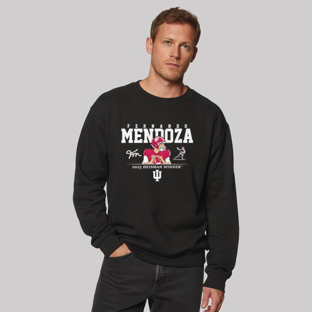 Fernando Mendoza Red Heisman Winner Signature Indiana Hoosiers Shirt Clothingus Diamond