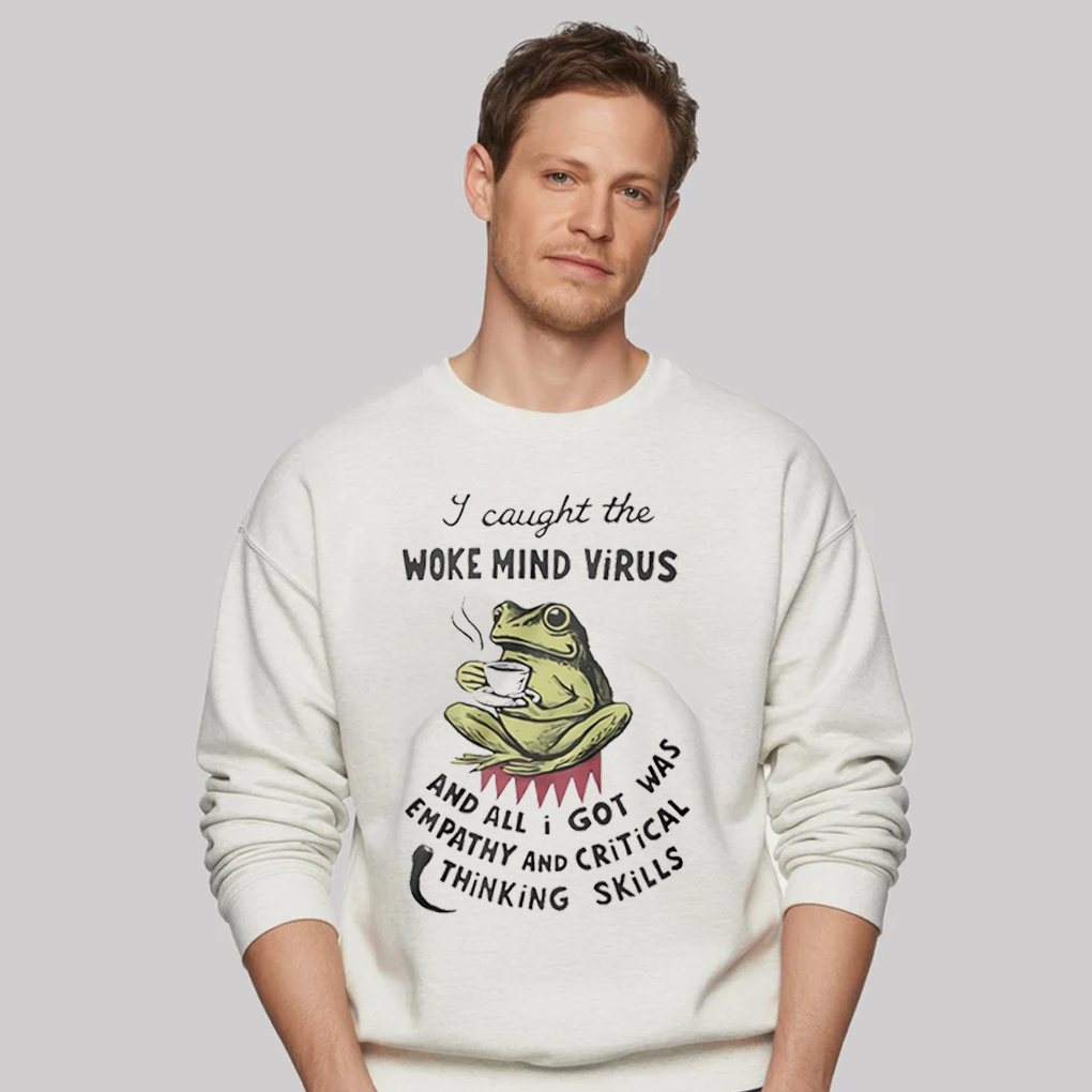 Frog Coffee I Caught The Woke Mind Virus Shirt - Clothingus Diamond