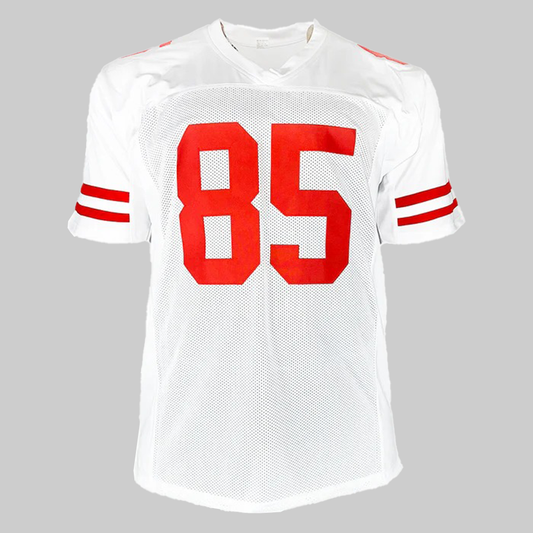 George Kittle Signed San Fancisco White Football Jersey 2025