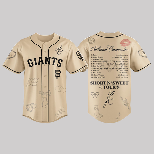 Giants x Sabrina Carpenter Short n’ Sweet Tour Jersey 2025