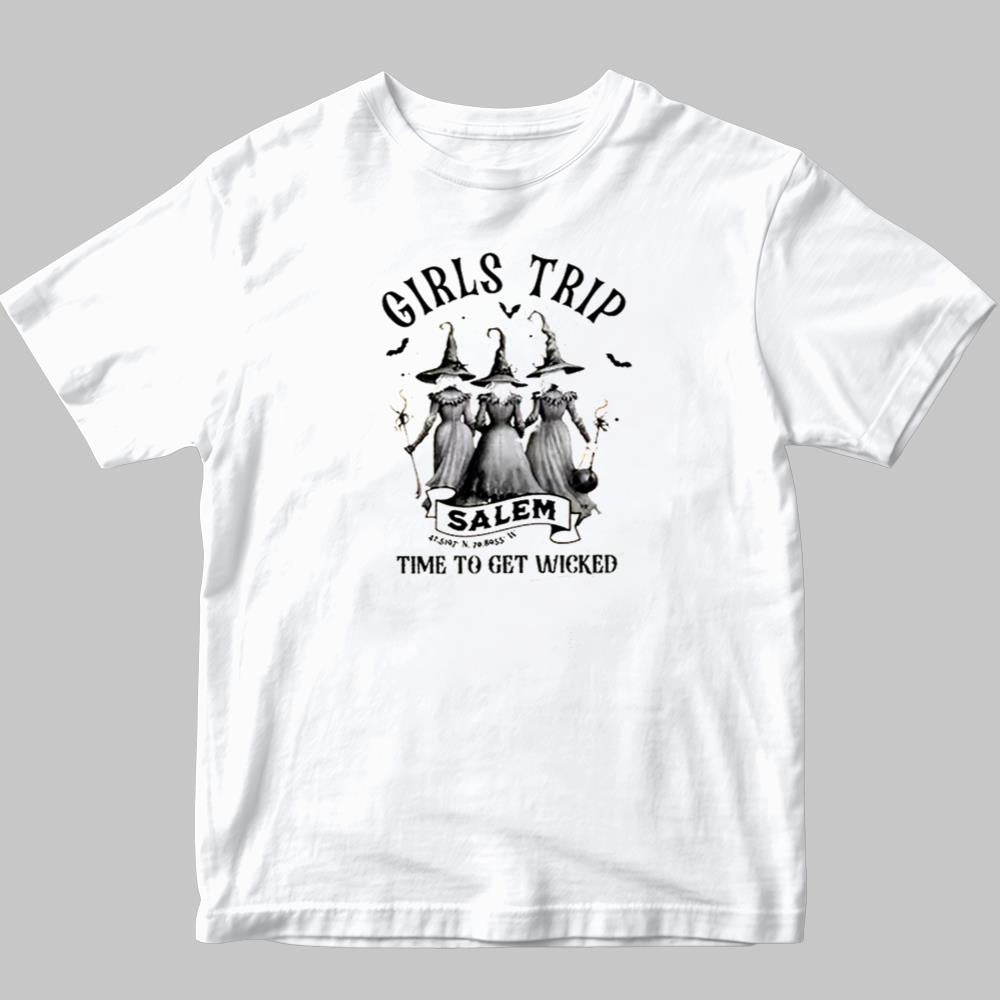Girls Trip Salem Time To Get Wicked Hallowen Shirt 2025