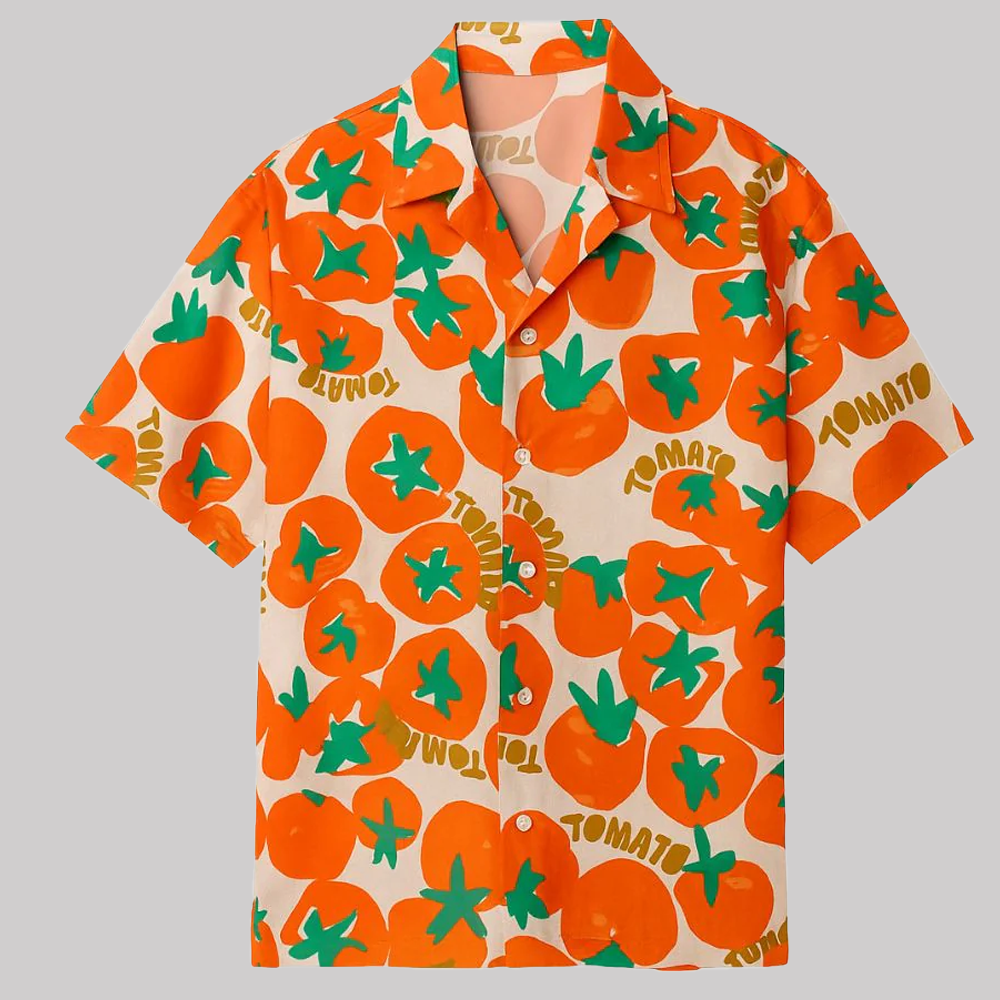 Great British Bake Off Noel Fielding Tomato Hawaiian Shirt - Clothingus Diamond