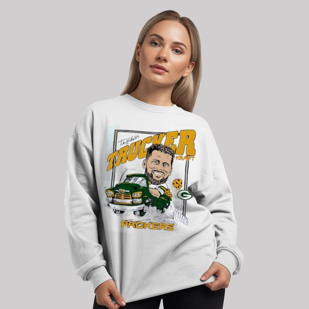 Green Bay Packers Homage #85 Tucker Kraft Trucker Shirt - Clothingus Diamond