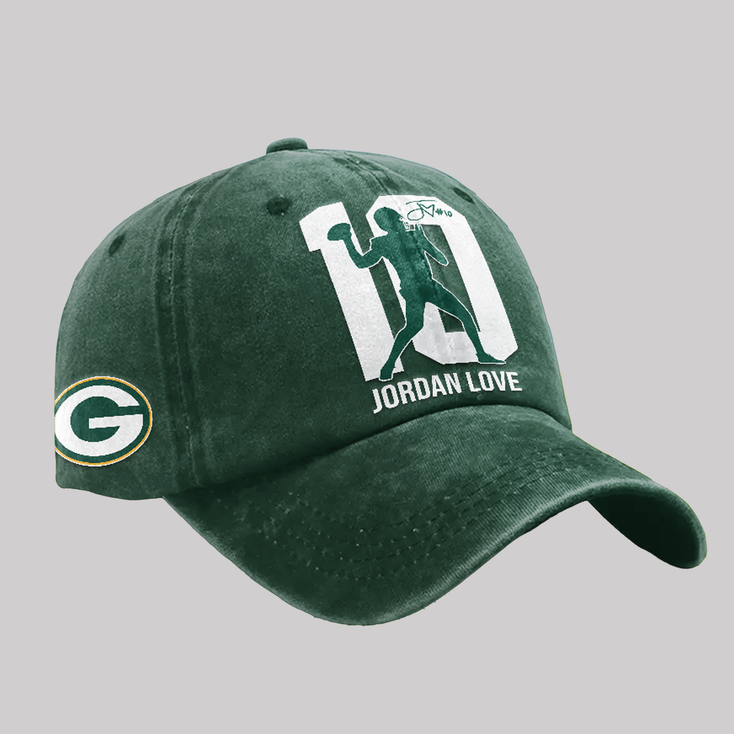 Green Bay Packers Jordan Love Signature Number 10 Hat - Clothingus Diamond