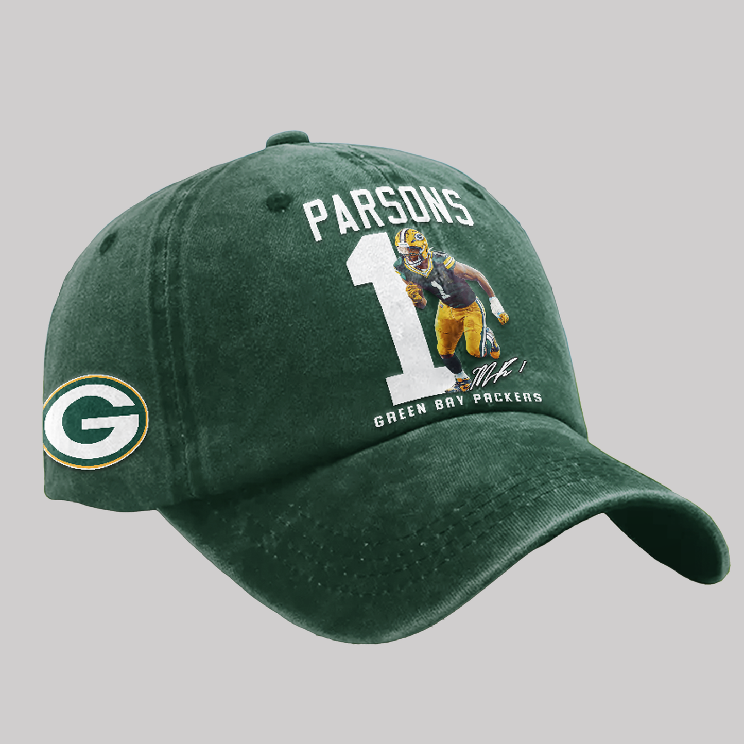Green Bay Packers Parsons Signature Number 1 Hat - Clothingus Diamond
