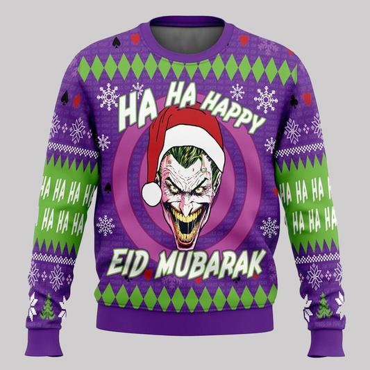 Ha Ha Ha Eid Mubarak DC Comics Ugly Christmas 2025 Sweater