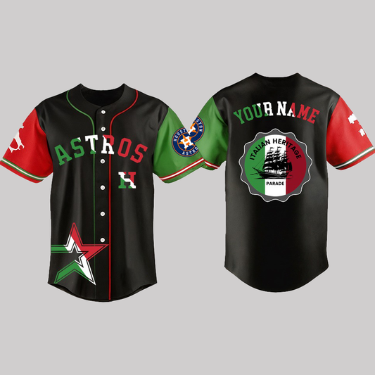 Houston Astros Italian Heritage Parade Columbus Parade Giveaway Jersey 2025