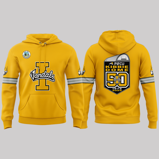 Idaho Vandals 2025 50th Anniversary Yellow Hoodie