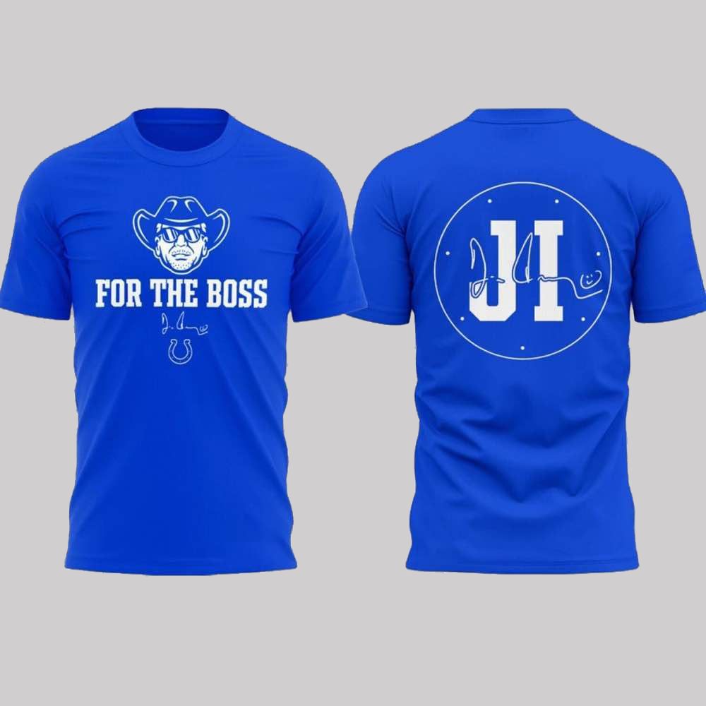 Indianapolis Colts In honor of Jim For The Boss Blue Logo Shirt - Clothingus Diamond