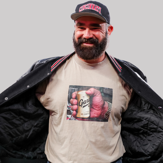 Jason Kelce Garage Beer Big Hand Lil Can Shirt
