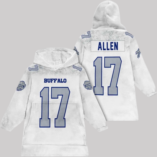 Josh Allen Bills Rivalries Cold Front Unisex Blanket Hoodie