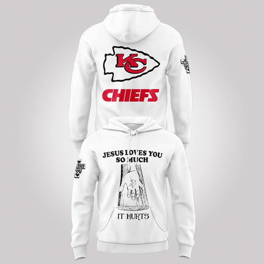 Kansas City Chiefs Wideout Fits Kinda Jesus Loves You So Much It Hurts Hoodie - Clothingus Diamond