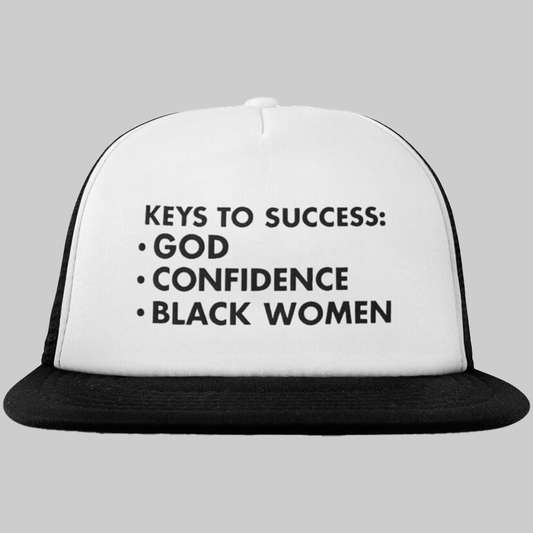 Keys To Success God Confidence Black Women Hat 2025