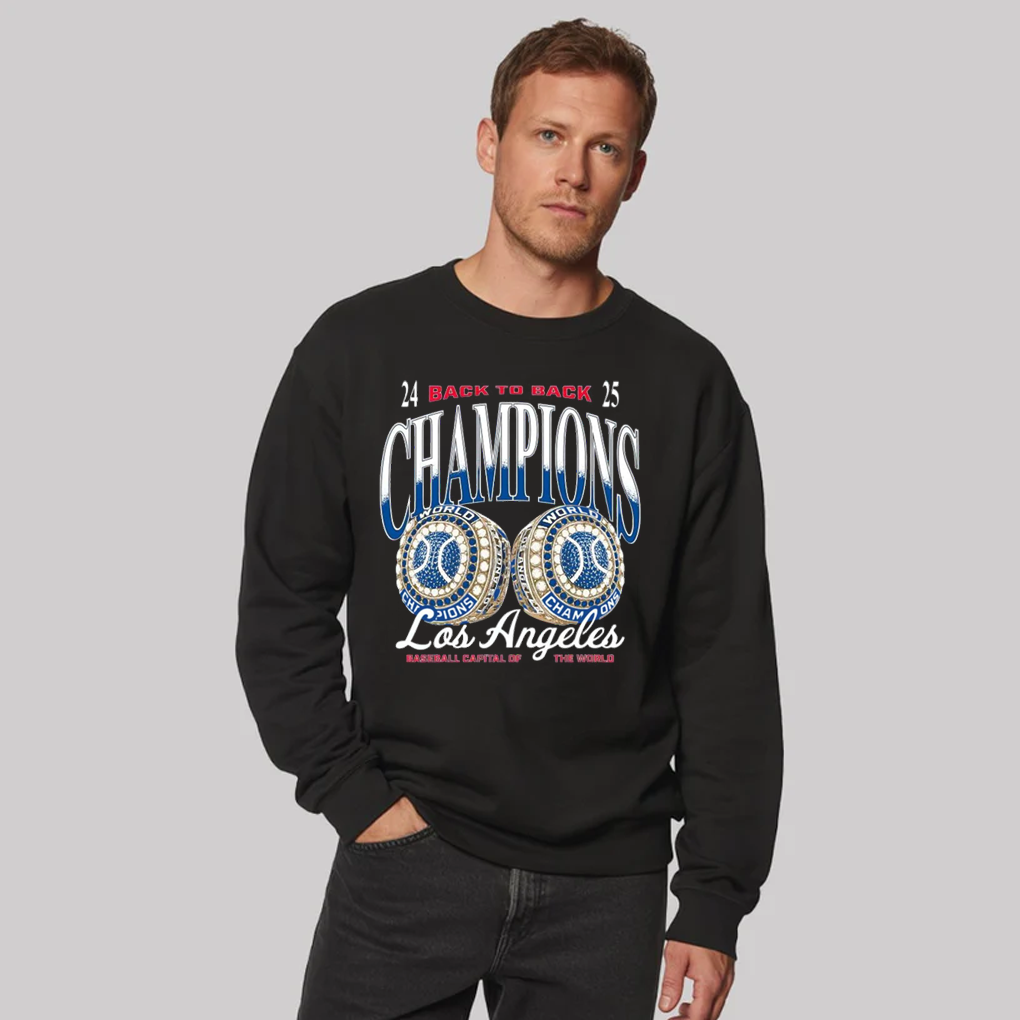 LA Dodgers 2025 Back To Back Rings Shirt - Clothingus Diamond