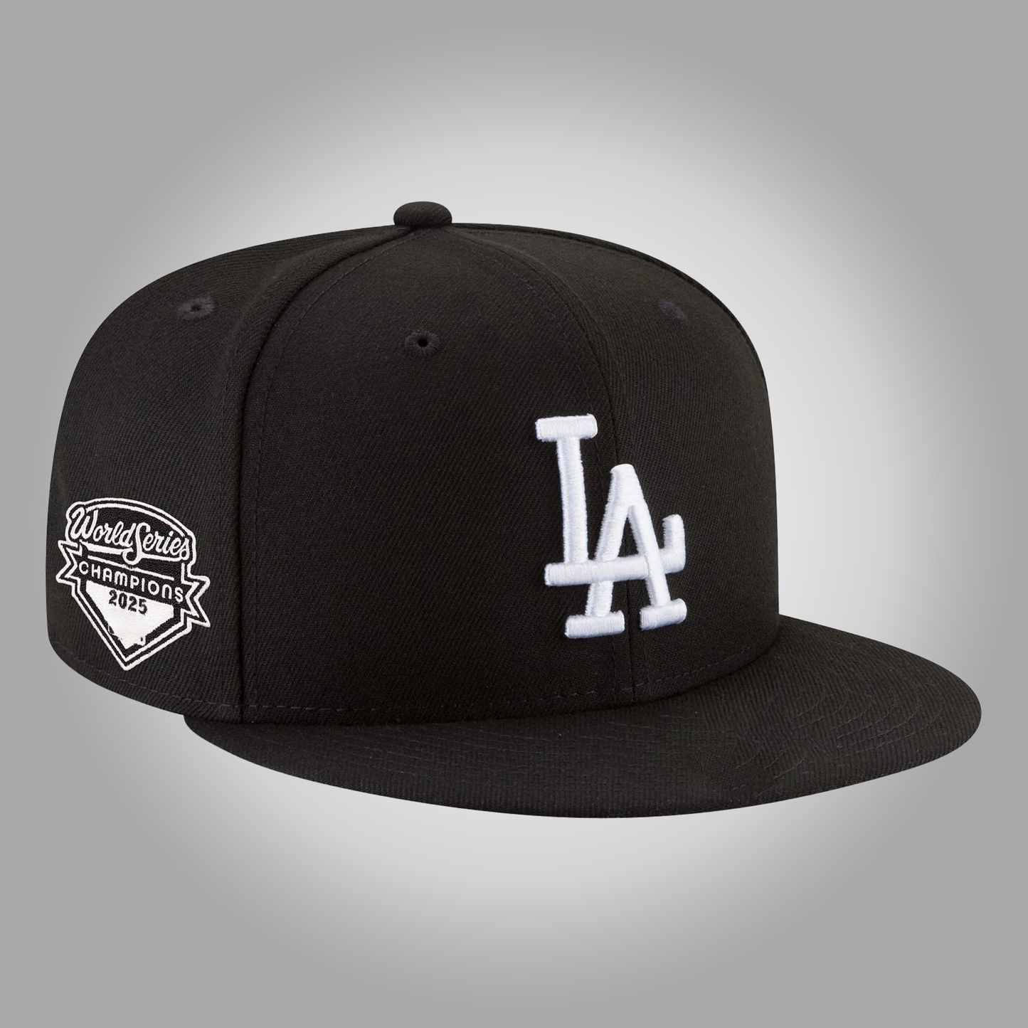 LA Dodgers 2025 World Series Champions Black White Hat - Clothingus Diamond