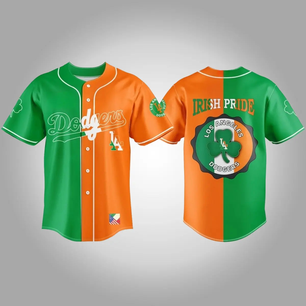 LA Dodgers x Irish Heritage Baseball Jersey Clothingus Diamond