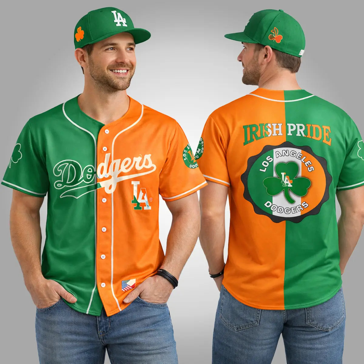LA Dodgers x Irish Heritage Baseball Jersey Clothingus Diamond
