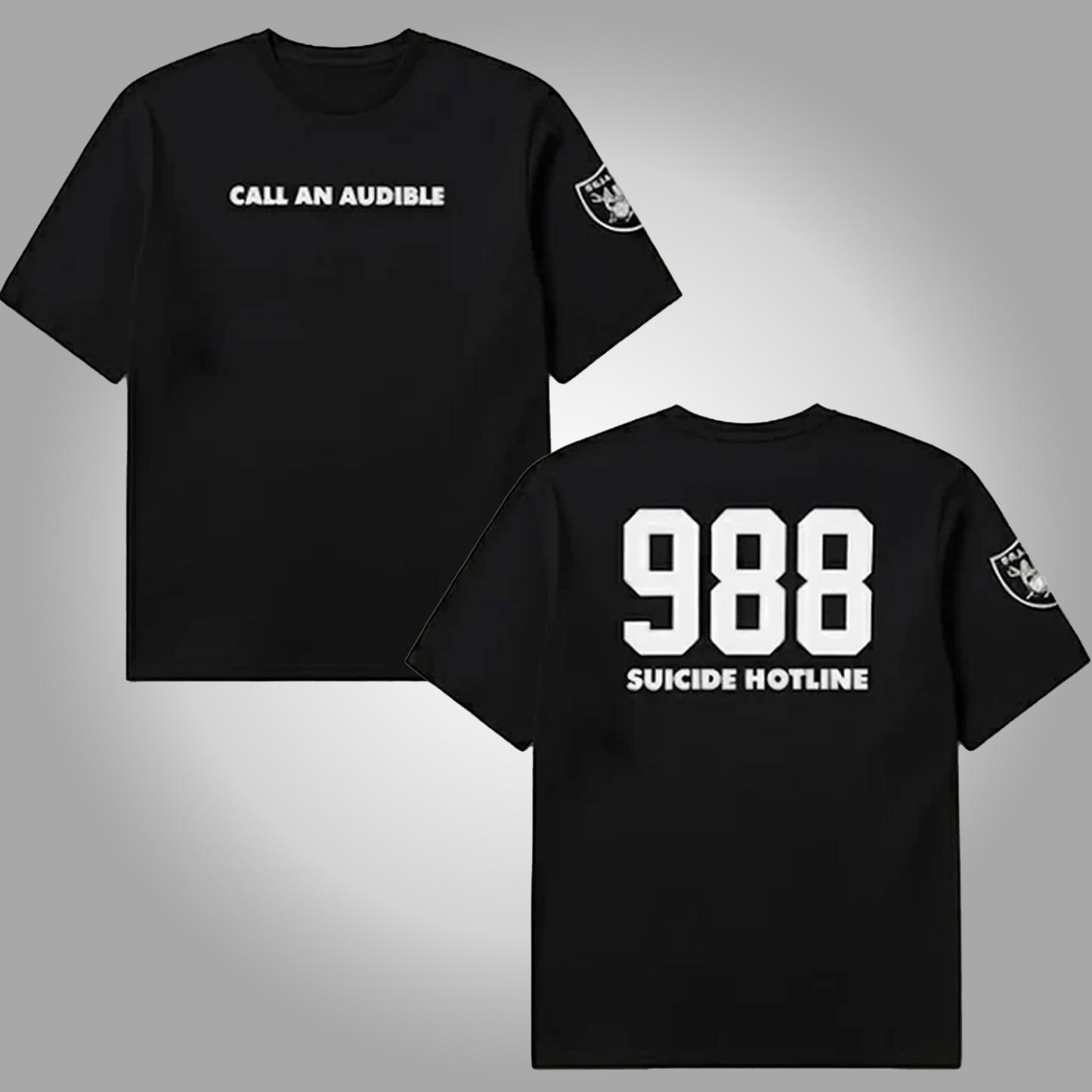 Las Vegas Raiders Maxx Crosby Call An Audible 988 Suicide Hotline Shirt - Clothingus Diamond