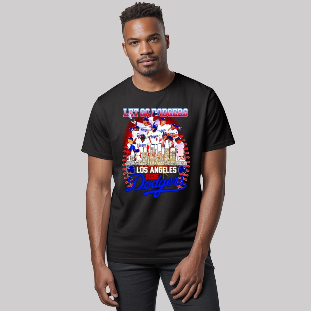 Los Angeles Dodgers 2025 National League Champions Lets Go Dodgers Shirt - Clothingus Diamond