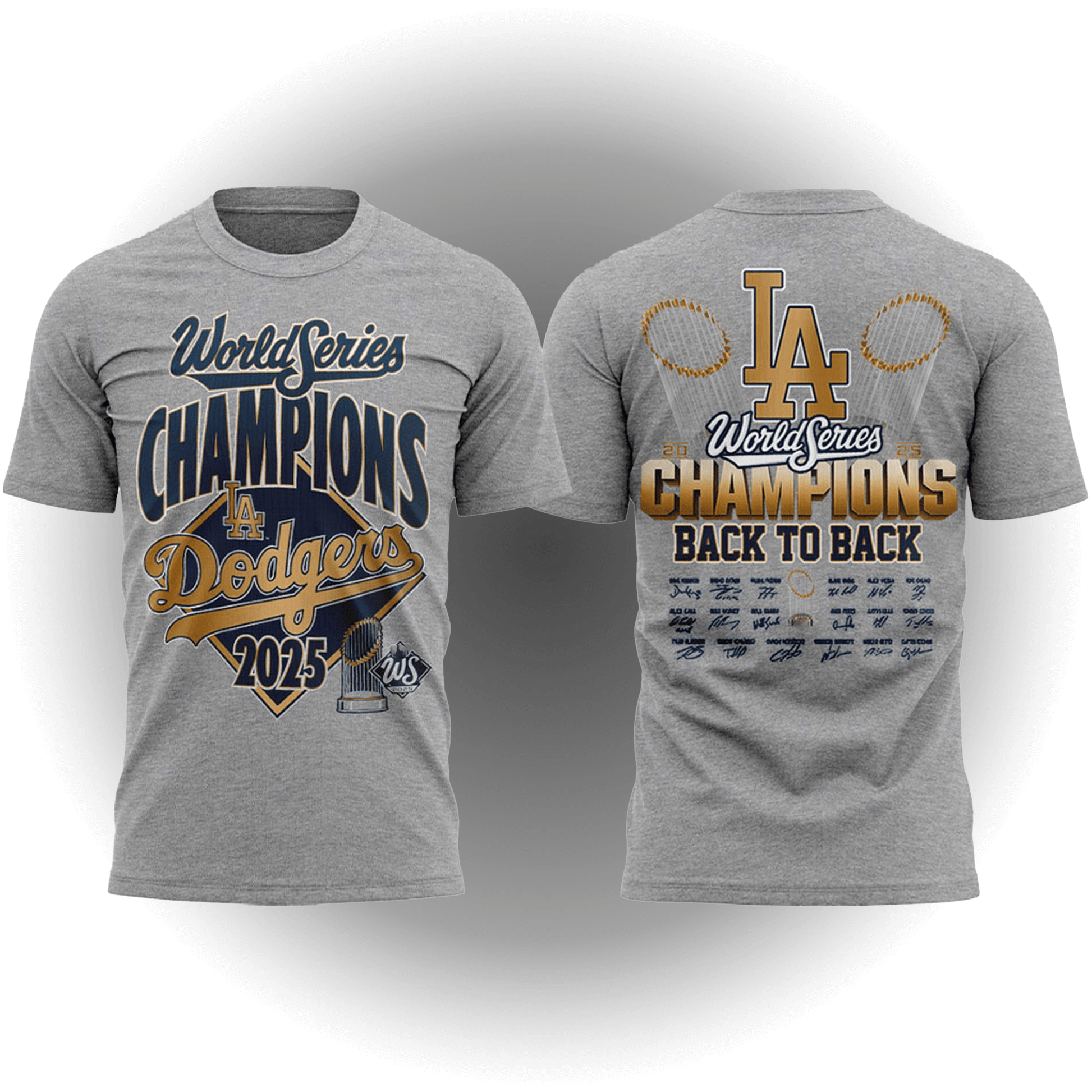 Los Angeles Dodgers BACK to BACK World Series Champions Shirt - Clothingus Diamond
