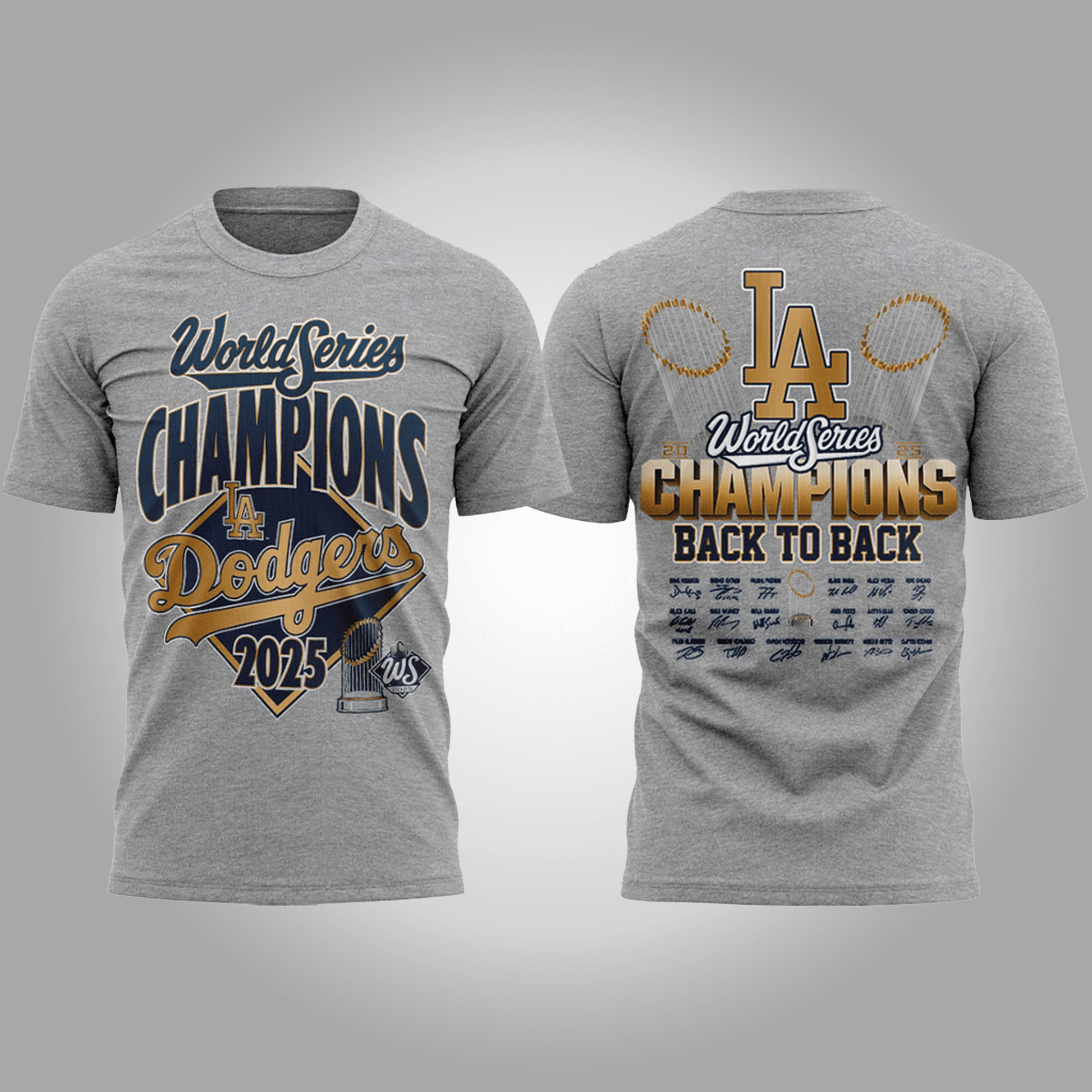 Los Angeles Dodgers BACK to BACK World Series Champions Shirt - Clothingus Diamond