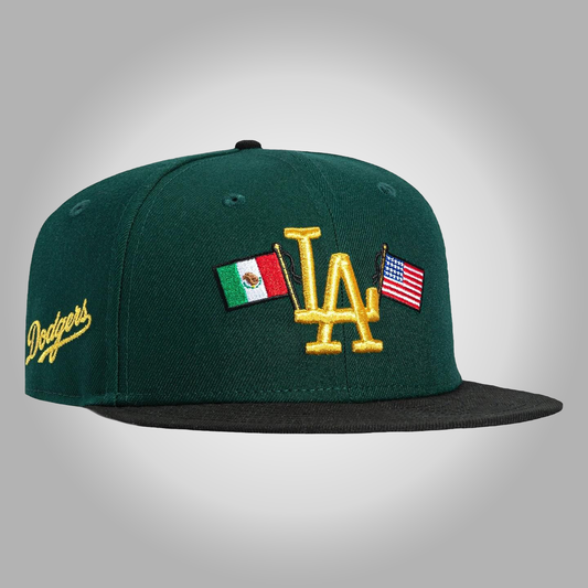 Los Angeles Dodgers Logo Mexico & Usa Flag Hat - Clothingus Diamond
