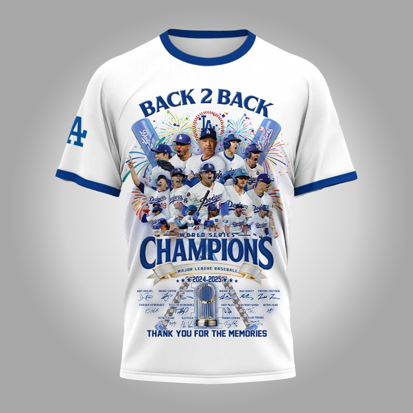 Los Angers Dodgers World Series 2024 2025 Back 2 Back Champions Shirt - Clothingus Diamond