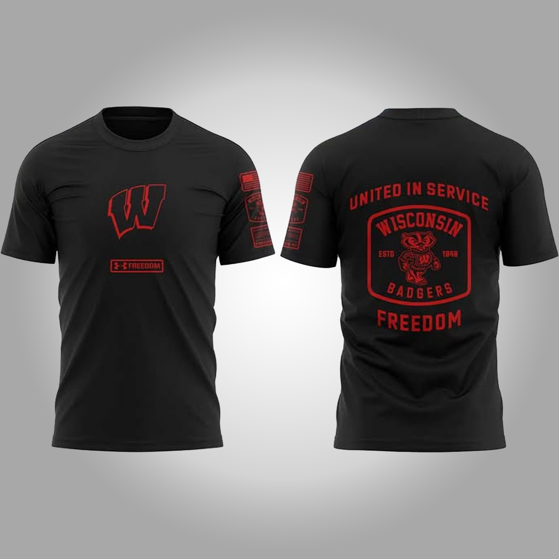 Luke Fickell United In Service Wisconsin Badgers Freedom Shirt - Clothingus Diamond
